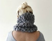 Womens Grey Cowl