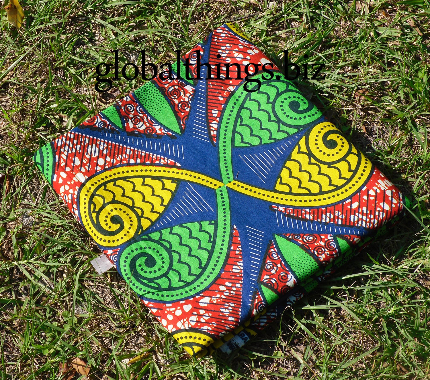 West African Wax Cotton Print Fabric - African Vlisco Fabric - Ankara Fabric - Love Thyself - Fat Quarter