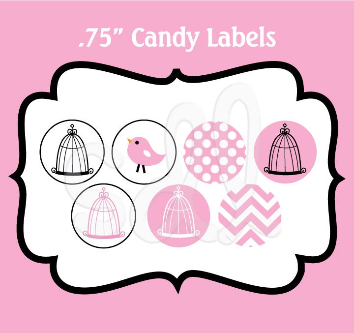PRINTABLE PDF Bird Theme Party Candy Labels for Birthdays, Baby Showers, Bridal Showers, and More Il_170x135