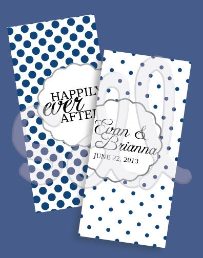 PRINTABLE PDF Polka Dot Wedding/ Bridal Shower/ Baby Shower/ Birthday Custom Mini Candy Bar Labels Il_570xn