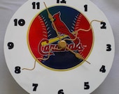 CD Clock St. Louis Cardinals MLB Baseball Team Logo Compact Disc Clock for Desk or Wall