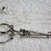 Steampunk Scissors Necklace - Antiqued Silver -sterling silver filled chain