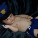 Baby police hat diaper cover with attached hand cuffs pick the size and colors