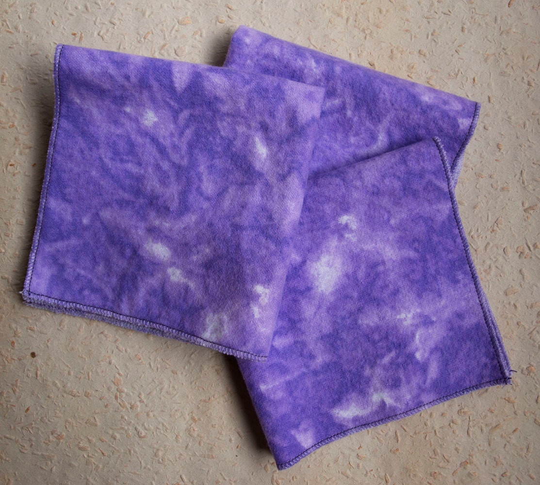 Medium Flankie - Purple Patterned Flannel Handkerchiefs - Set of 3