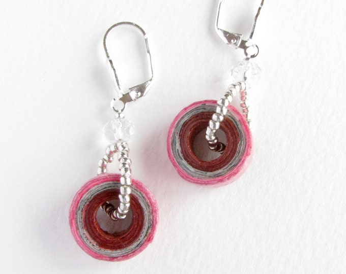 Handmade Earrings with Paper Beads