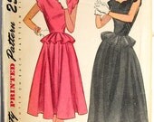 Vintage 1940s Dress Pattern Simplicity 2238 30 bust size 12