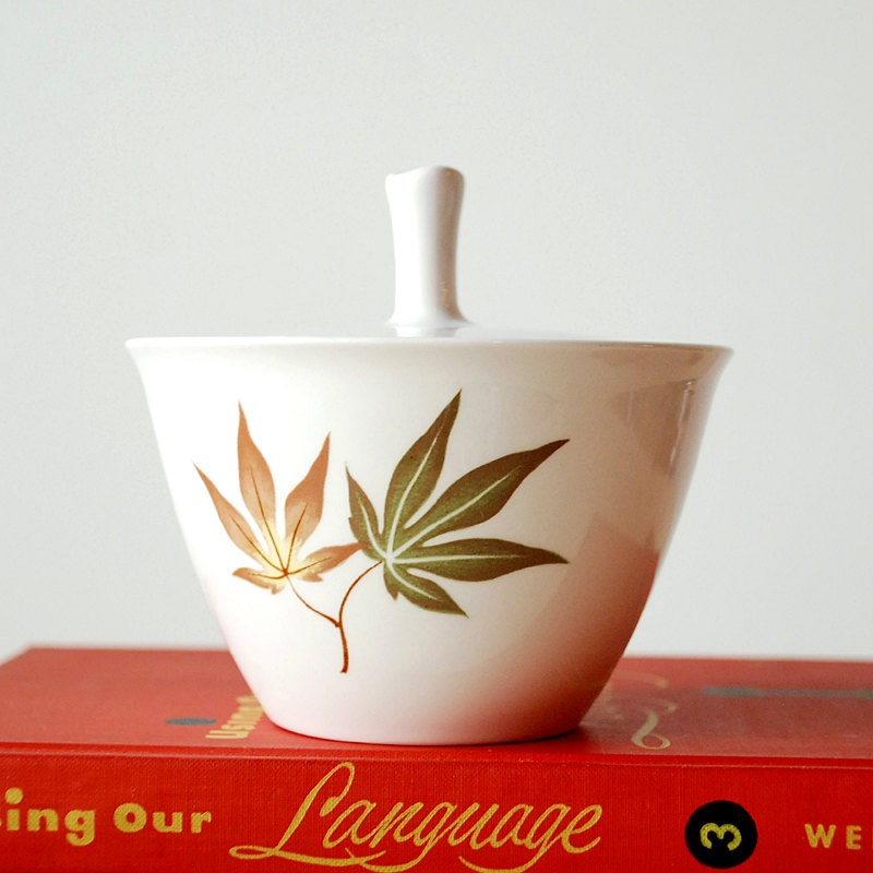 Franciscan Ware Sugar Bowl Vintage - Twice Nice Leaf Pattern