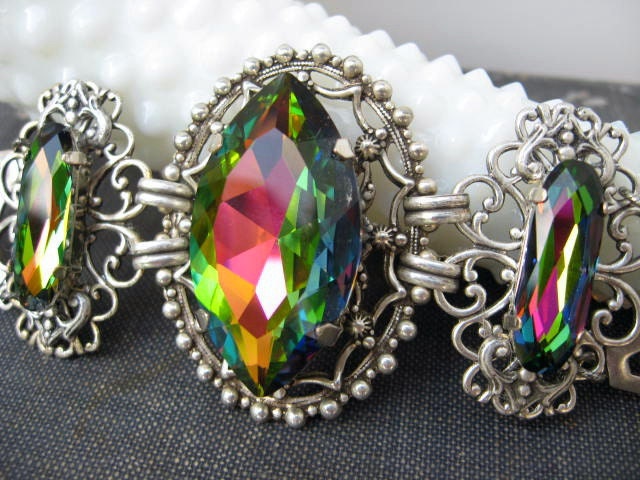 Crystal Bracelet - Radiance No 88 - Swarovski crystal bracelet - large statement bracelet