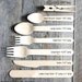 Patriotic Small Wooden Spoons with Stars and Stripes - Eco-friendly Small Ice Cream or Cupcake Spoons (set of 36)