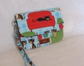 Cell Phone Wallet - Lazy Crazy Cats