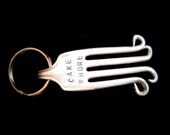 Adult Funny geekery  keychain Handstamped cake whore