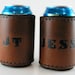 Personalized Leather Koozie Custom Made to Order