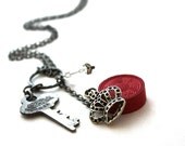 Key Crown Checker Necklace : Crown Me Game Piece Necklace