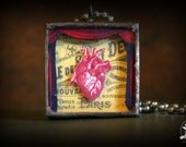 My Heart Belongs to Paris -Miniature Theater Dimensional Collage Pendant