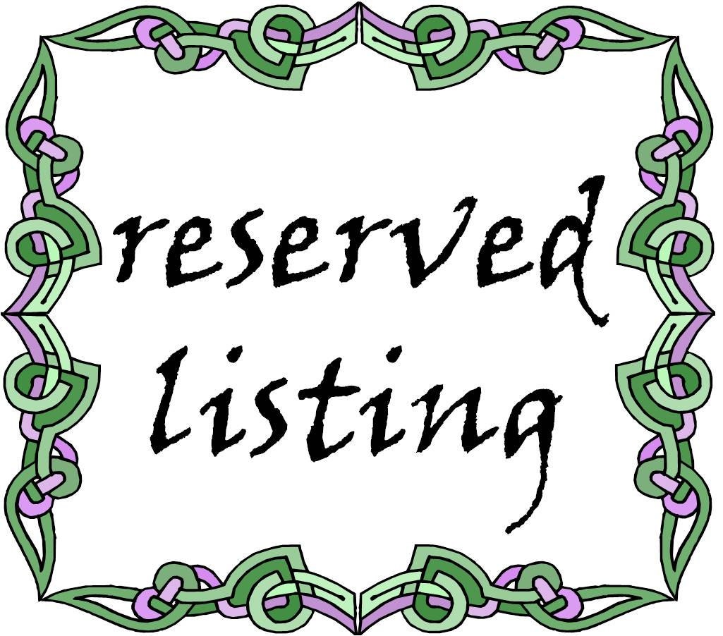 RESERVED for Elizabeth