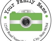 Vintage Camera Return Address Labels Stickers