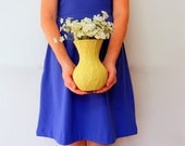 Yellow Vase / Spring home decor / Bright yellow Vase / Flower vase / sweetheart vase