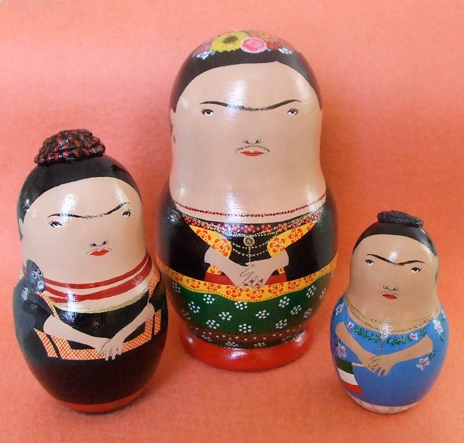 The Three (mini) Frida Kahlo Matryoshka