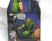 Recycled Comic Metro or Bus Pass Holder / Bag Tag