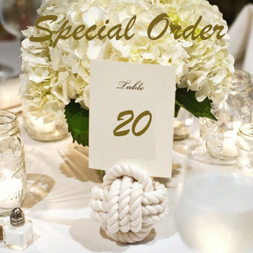 Special Order for Emily 20 White Monkey Fist Knot Card Holders