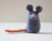 Mousekitts, needle felted animal fiber sculpture