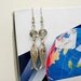 Silver Fish Earrings czech glass beaded nautical handmade earrings