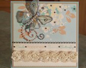 All Occasion Card, Rhinestone Butterfly - Anniversary - Birthday - Mothers Day - Sympathy