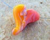 Lampwork Bead Abstract Focal Heart Mother's Day Handmade Jewelry Supplies