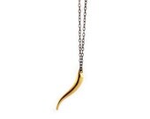 Gold Horn Brass Necklace