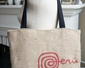 burlap Tote Bag