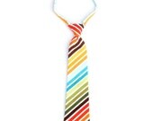 Kids Necktie - Multiple Stripes - Fall colors