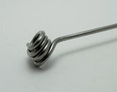 Rigid Steel Hairstick Freeform Random Honeycomb Shape
