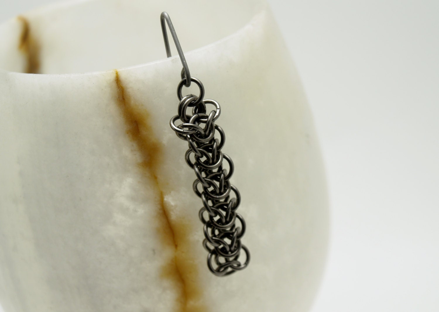 Titanium, Niobium Elfweave Chainmaille Earrings