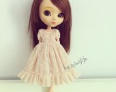 Pullip Ivory short sleeves ruffle lace dress