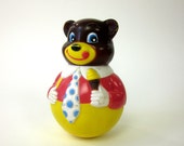Wobble Chime Bear 1972 / Vintage First Years Toy - AttysSproutVintage