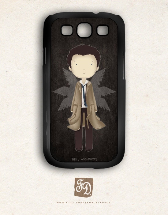 Samsung Galaxy S3 case cute CASTIEL , Supernatural, Cas