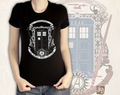 crest of the knight of fandom tank top / t-shirt  Supernatural , Doctor Who, Sherlock, Avengers, Potter, Star Trek, Merlin, Hobbit