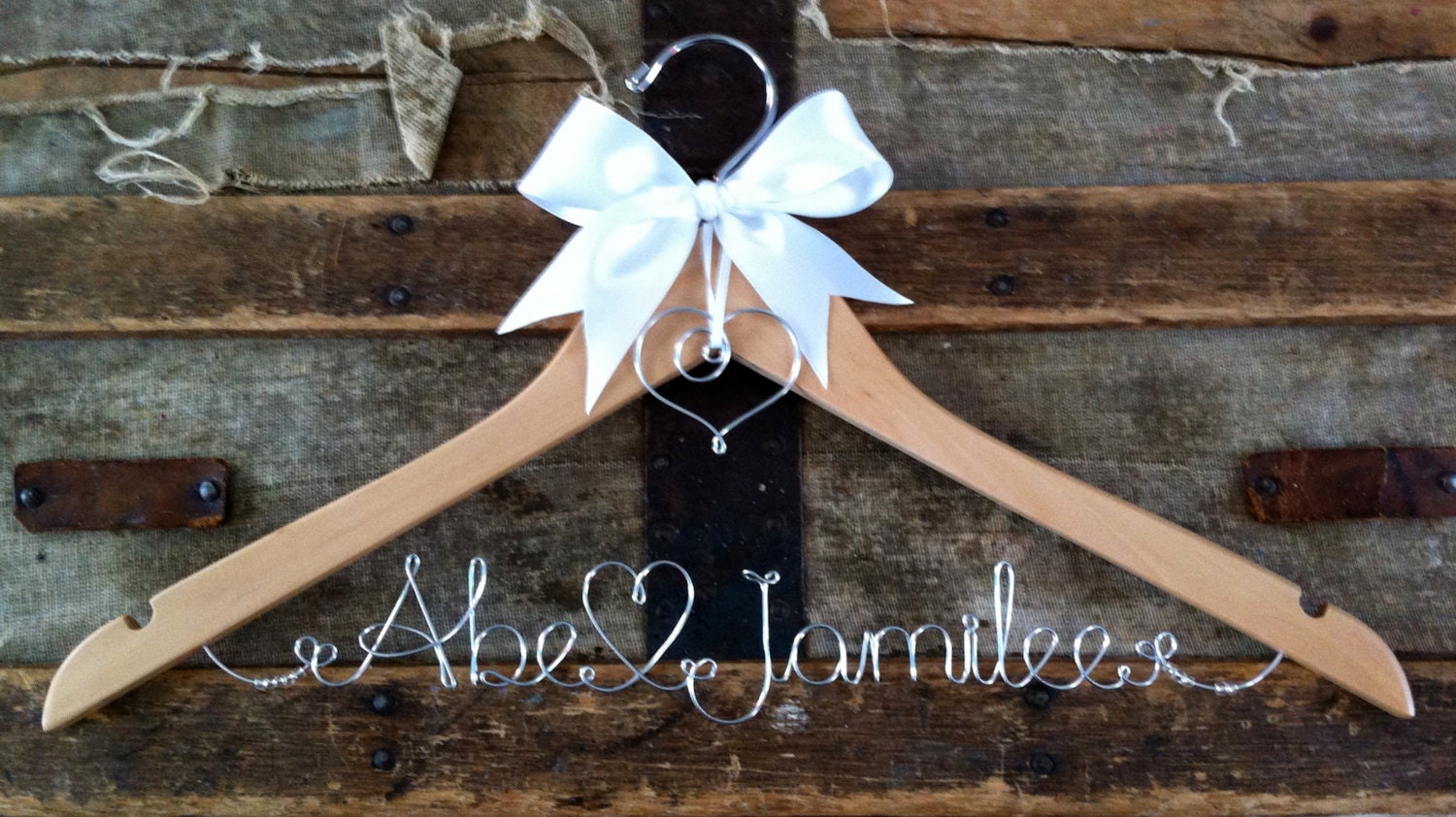 Personalized Bridal Hanger, Custom Wedding Dress Hanger, for Bride, a lovely gift for Bridesmaid or Graduate