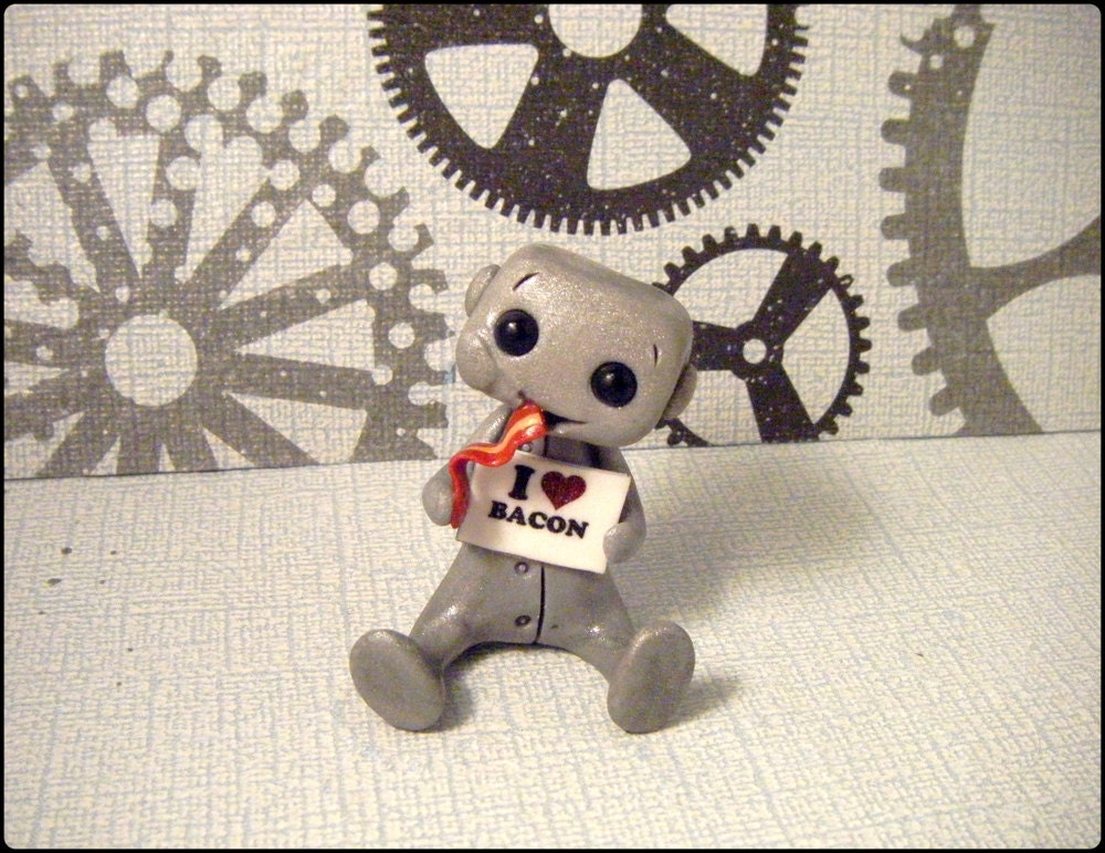 I Heart Bacon Robot Om Nom Nom