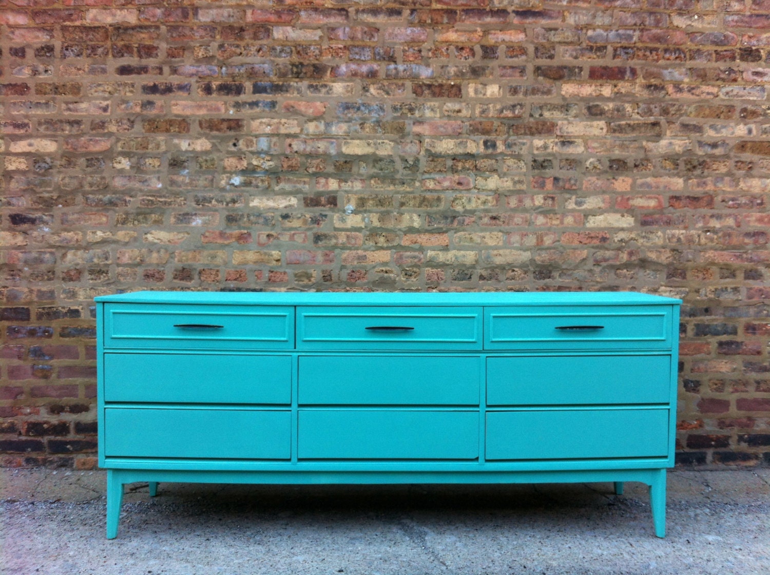 Vintage Dresser In Chevy Blue