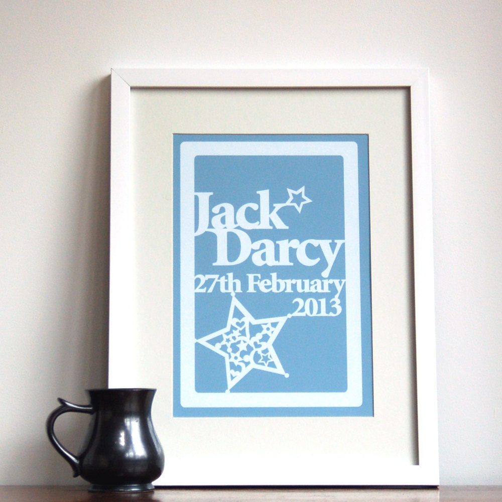 Personalized Baby Boy or Girl Print