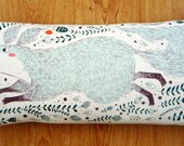 Large blue Ratatoskr cushion