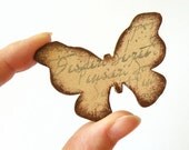 Wooden Butterfly Brooch - WISHES, SECRETS, THOUGHTS