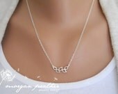 Pomegranate Seed Sterling Silver Necklace - dainty pendant charm suspended by Sterling Silver Fine Chain - Perfect Gift - morganprather