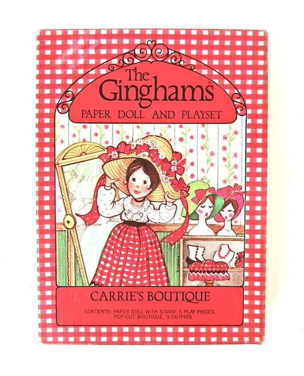 The Ginghams Carrie's Boutique Paper Doll and Play Set 1979