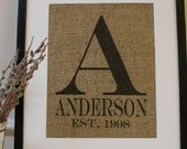 ORIGINAL... Modern Wedding Burlap Artwork