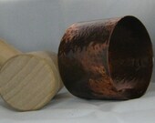 2 inch Hammered copper bangle bracelet