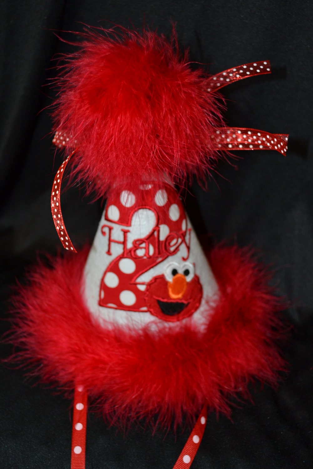 1st Birthday Party Hat Inspired by Elmo or have me custom make a hat to match your party theme