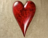 Heart Wood Wall Carving Personalized Wooden Anniversary Gift, Ooak Wedding Gift for Bride by Gary Burns the treewiz, Handmade in Oregon