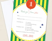 Goodnight Moon inspired party - Set of 15 custom thank you cards - Printable file also available